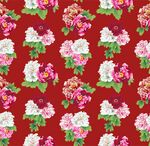 红色花卉图案背景纹理