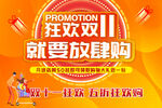 双11狂欢 放肆购促销海报