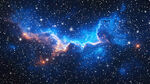 蓝色唯美星空