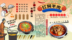 红焖羊肉背景墙