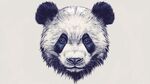 熊猫头像插画