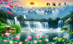 山水风景壁画