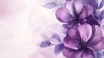 紫色花卉水彩唯美背景图