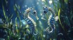 梦幻海底的双海马共舞