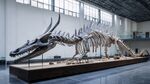 室内展出的巨大恐龙骨架模型