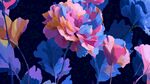 梦幻多彩花卉插画