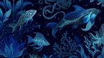 梦幻深海鱼类插画
