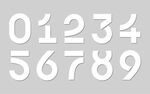 白色阿拉伯数字集合