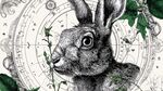 复古风兔子与神秘星盘元素