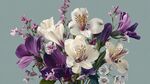紫白花卉组合精美插花