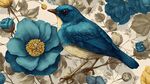 蓝鸟栖繁花