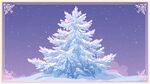梦幻冰雪圣诞树插画