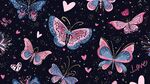 梦幻蝴蝶爱心浪漫图案