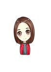 卡通风格女孩头像精细Q版