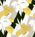 几何花卉图案清新