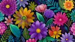缤纷花卉图案 绚丽植物世界