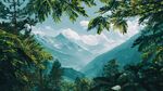 山林间的秀丽山脉景致