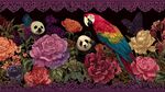 花卉鹦鹉熊猫的梦幻图案