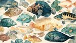 多彩海洋鱼类插画集合