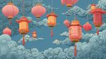 云中灯笼飘 尽显中式浪漫