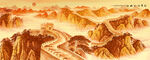 壮丽长城蜿蜒于山峦间