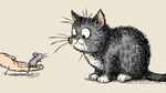 猫咪紧盯掌心老鼠