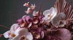 梦幻粉紫系兰花花卉组合