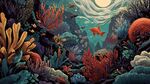 梦幻海底珊瑚与游鱼世界