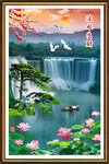 竖幅山水画