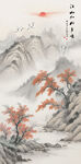 竖幅山水画
