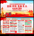 2025年119消防宣月宣传栏