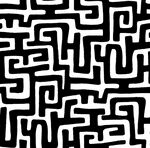 黑白迷宫图案纹理设计