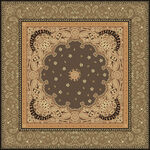复古花纹方形地毯图案