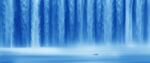 流水生财瀑布山水背景图