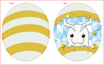 卡通小兔条纹蛋形图案