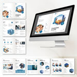 简洁大气企业商务画册ID模板