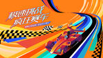 动感赛车活动背景板