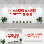 民声入耳民生向暖党建文化墙