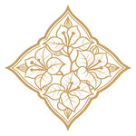 金色花卉几何装饰图案