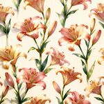 百合四方连续图图案