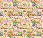 卡通风格多彩花卉图案