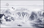 意境水墨山水画