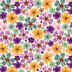 多彩花卉图案背景