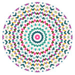 圆形彩色几何地毯