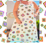 多彩图案吊带裙展示