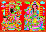 门神 传统神像图色彩绚丽喜庆
