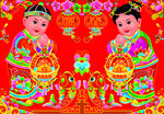 喜庆年画娃娃送吉祥