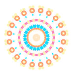 多彩圆形几何图案曼陀罗
