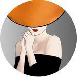 神秘帽下的优雅女性