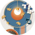 创意书房装饰元素插画